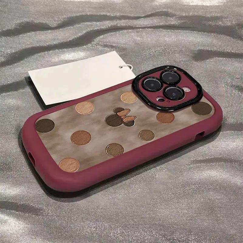 Oil Painting Minnie Applies To Apple 16 Mobile Phone Case 13 Protective Case Apple 15/1 4 Anti-drop 12 Creative 11 Soft Case