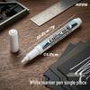 Yamak Waterproof Long-Tip White Marker Pen with Fine Tip for Deep Hole Marking
