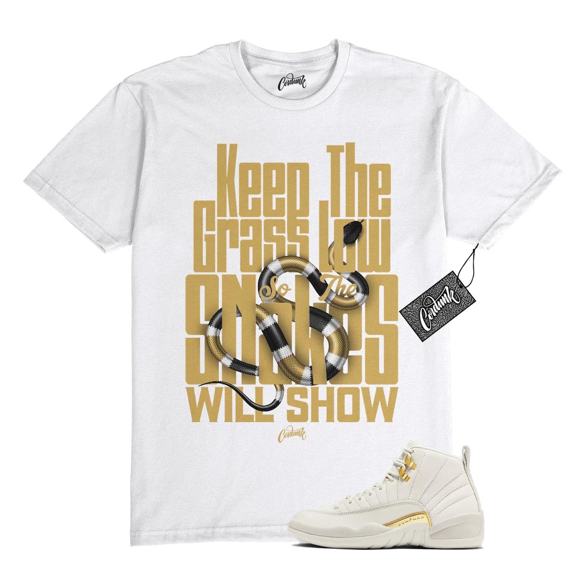 12 Phantom Metallic Gold White T Shirt to Match GRASS 120
