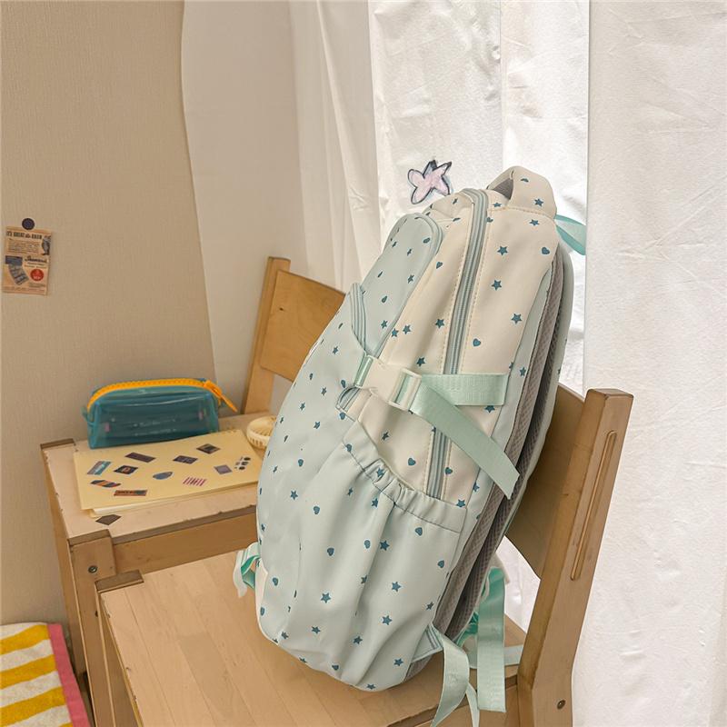 Star Backpack Middle School Students' Lightweight Schoolbag Women's Large Capacity Backpack