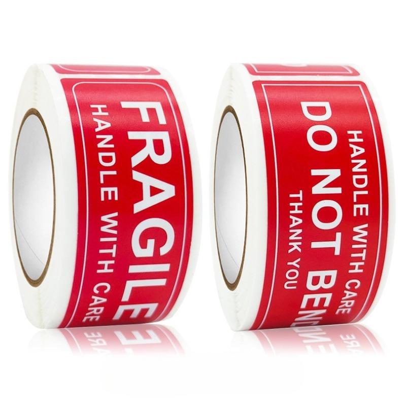 FRAGILE Sticker Handle with Care Do Not Press or Drop Warning Label Self-adhesive Label Roll Sticker