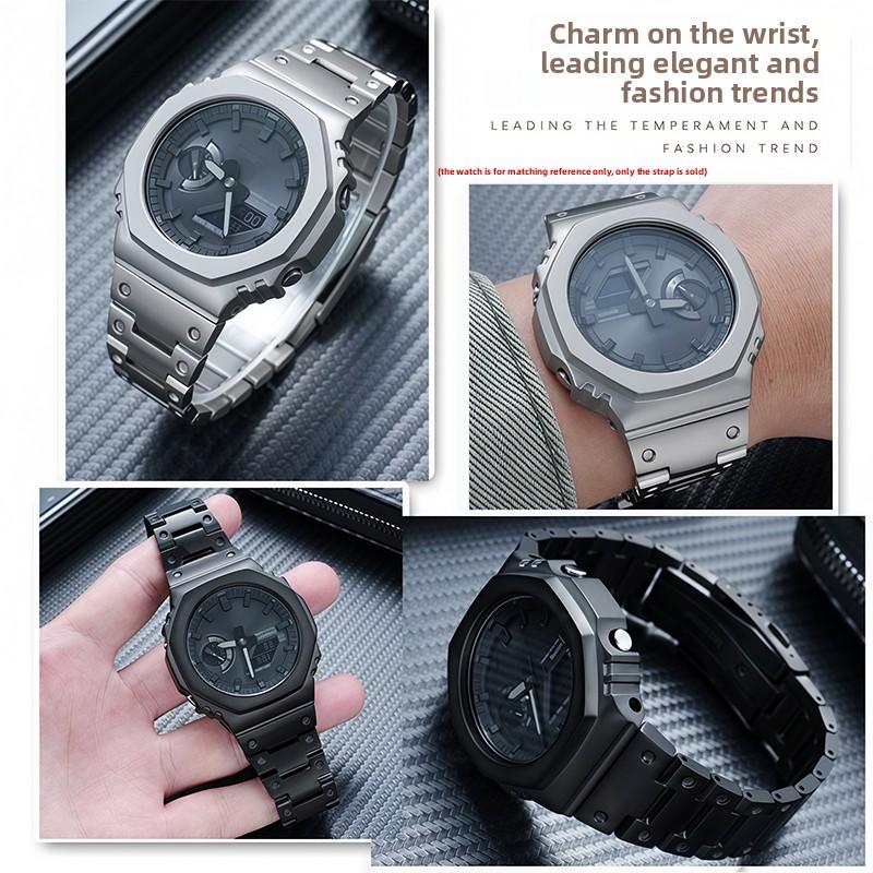 GA2100 UpgradeTitanium Alloy Case + Strap Mod Kit For G-shock Casio GA-2100/2110 GA-B2100 Ultra Light Titanium Metal Bezel Band