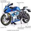 1:12 Scale SUZUKI GSX R1000R Motorcycle Model Toy Alloy Body Rubber Tire Motor Models Free Wheeling Shock Absorption Kids Gifts