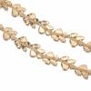 1yd Rhinestone Flower Chain Shiny Colorful Exquisite Workmanship Color Horse Eye Drop Rhinestone Chain for   Decor