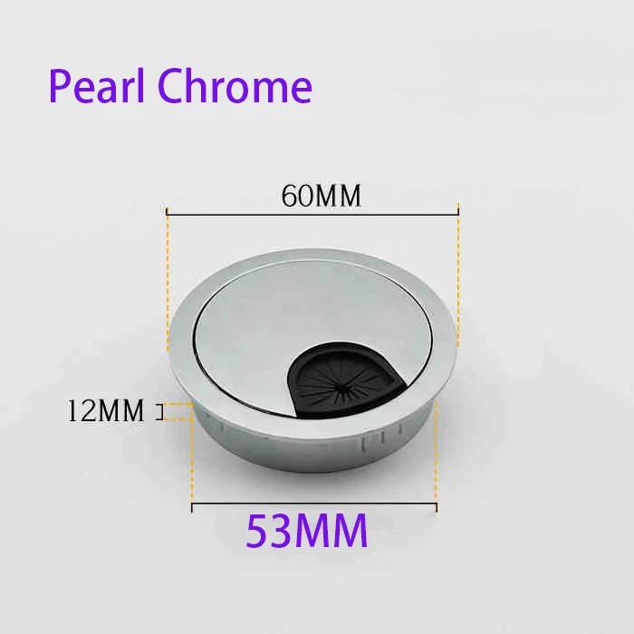 1/2/4/8Pcs 50/53/60/80mm Zinc Alloy Desktop Cable Hole Cover Protective Ring PC Desktop Circular Cable Protective Ring Bracket