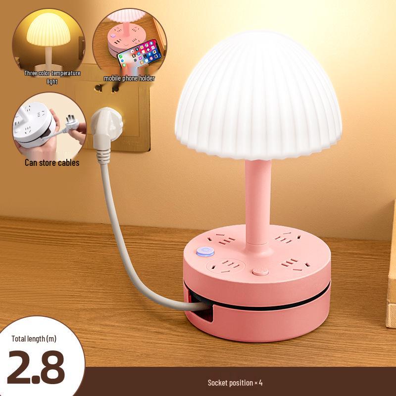 Luxury Glass LED Table Lamp - Eye Protection Night Light for Master Bedroom and Nursery.