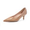 Professional High Heels Women's Pointed Head Shallow Mouth Large Size Single Shoes Black Medium Heel Dress Work Shoes Women