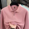 100% Pure Cotton High-quality Men's Long Sleeve Polo Shirt Autumn Fashion Simple Original Design Luxurious Golf T-shirt