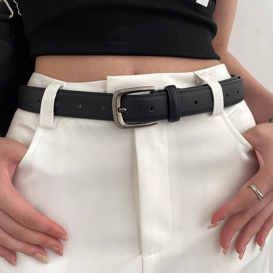 Casual Mens Pu Leather Belt With Alloy Buckle For Young Adults Summer Fashion