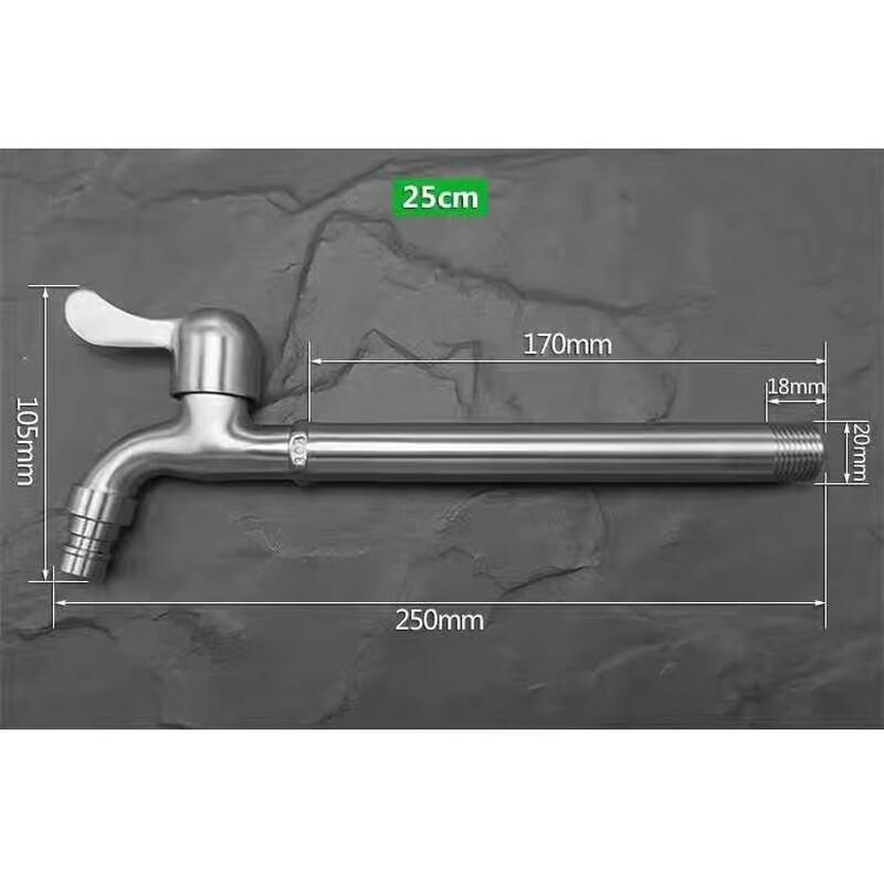 LANGZHIWEN Stainless Steel Single Cold Water Faucet with Extended Spout