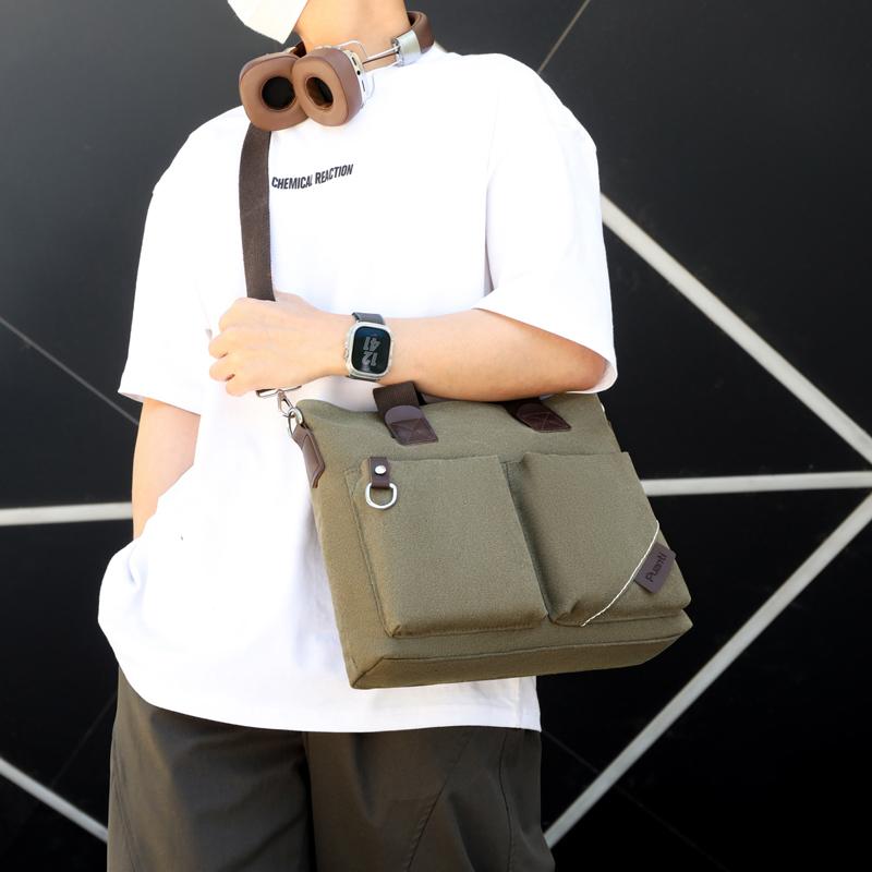 Canvas Shoulder Bag Men's Travel Handbag