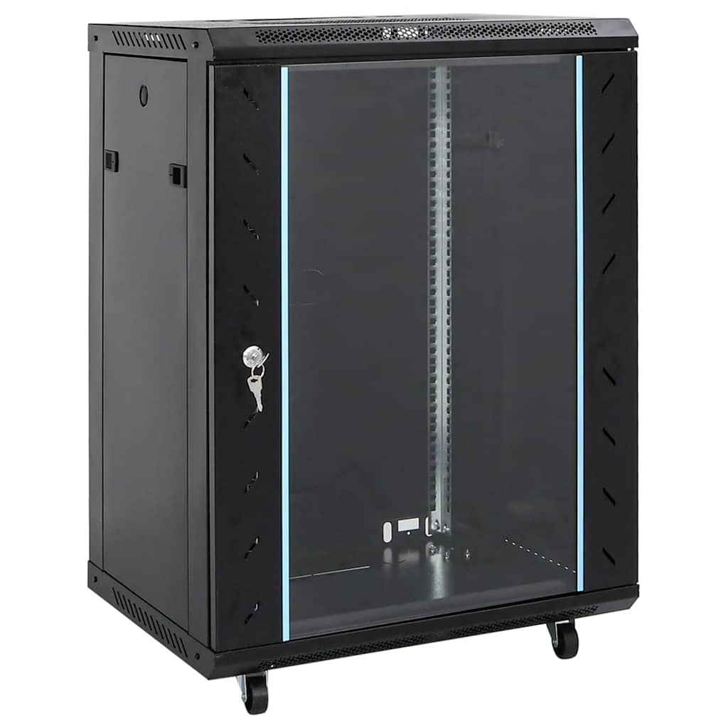 Vidaxl Szafka Serwerowa, 15U, 19", Ip20, Czarna, 53X40X80 Cm