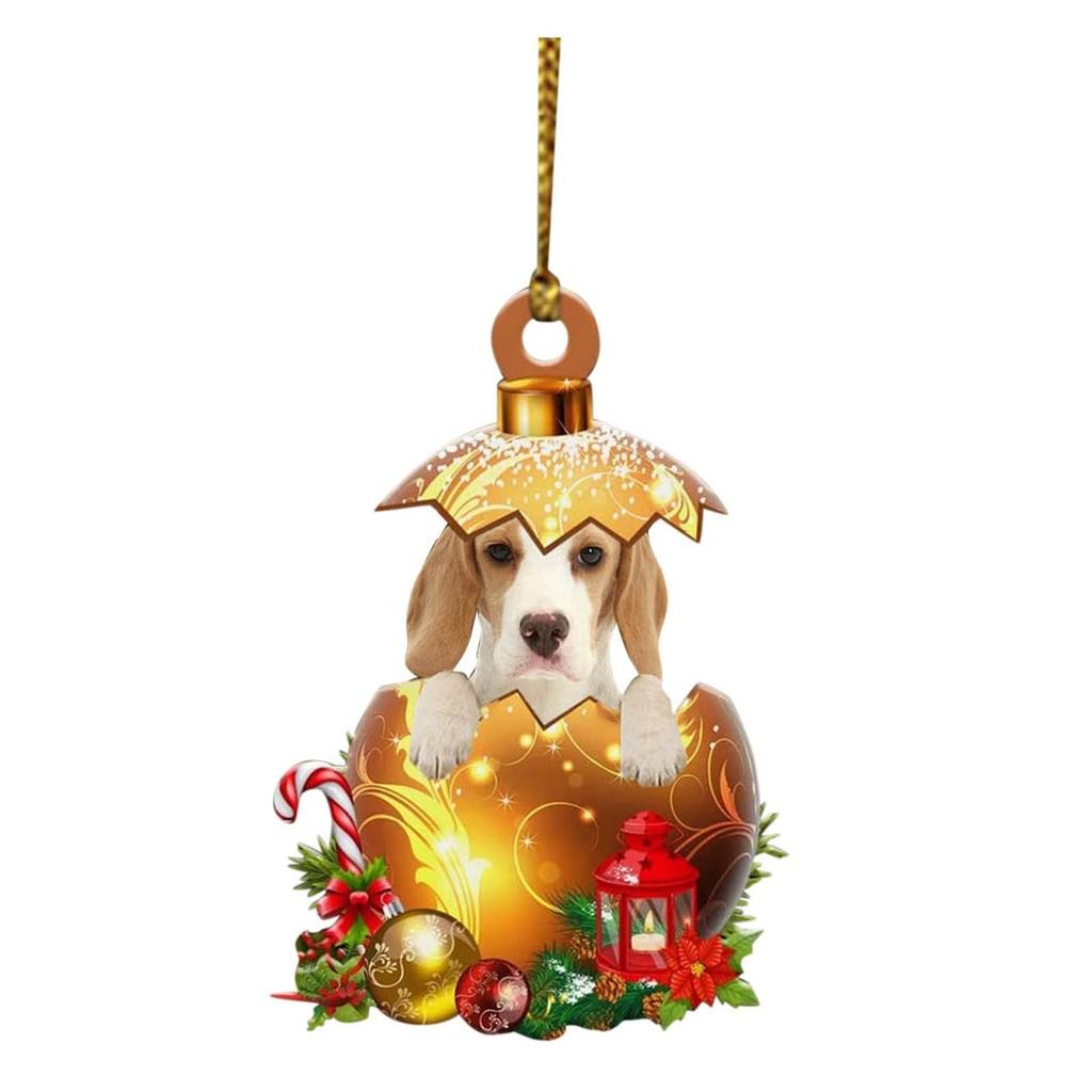 Cute Dog Cartoon Gold Egg Car Hanging Ornament Ideal For Festive Home Decor