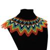 Multicolor Multilayer Beaded Choker Bohemian Woven Choker Necklace Mesh Bib Collar  Party Wear