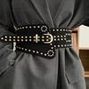 Stylish Rivet Waist Belt Adjustable PU Leather Corset For Women And Men Contemporary Waist Cincher Fashion Accessory