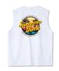 UNDEROFF Oversized Crew Neck Sleeveless Summertime Sleeveless T-Shirt White Melange