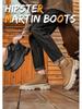 Men's 2024 Autumn/Winter High-Top Martin Boots - British-Style, Thick-Soled, Retro Work Boots with Soft Leather and Sole.