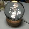 3D Laser Engraved Crystal Ball Night Light with Touch Control & Rechargeable Luminous Base – Perfect Birthday Gift