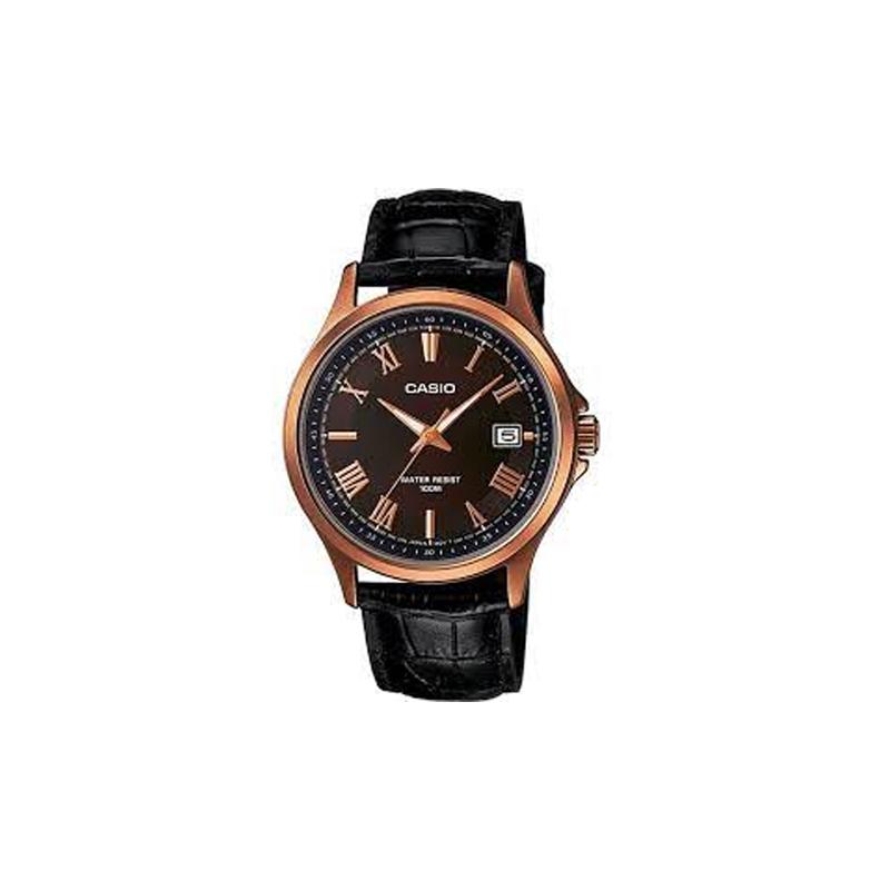 

Casio CASIOSTANDARD series classic retro fashion quartz movement leather strap Japanese and Korean watch men s watch black dial MTP-1383RL-5A чорний