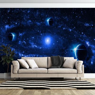 Papel de Parede Universo Galáxia Mural Céu Estrelado Quarto Sala de Estar Mural Céu Estrelado