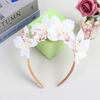 1PC Women Girls Flower Headbands Wedding Party Headdress Hair Accessories For Bridal Floral Satin Hairbands Headwear