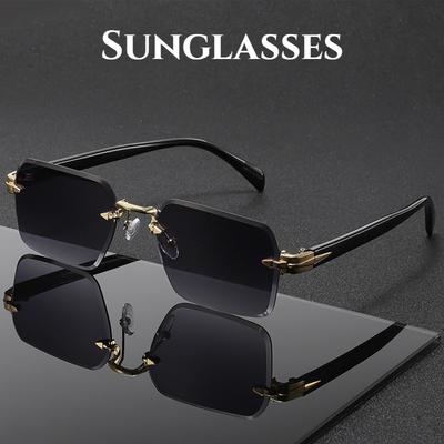 2026 Neue Mode Metall Rahmenlose Sonnenbrille Outdoor Reise und Radfahren UV Schutz Brille UV400 Unisex Klassische Fahrbrille