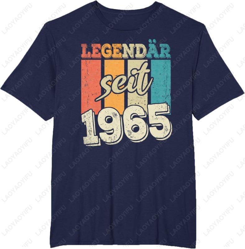 Legendary Seit 1965 60th Birthday Gift TShirt Comfortable Graphic Tshirts Trending Cotton Unisex Summer Breathable Shortsleev