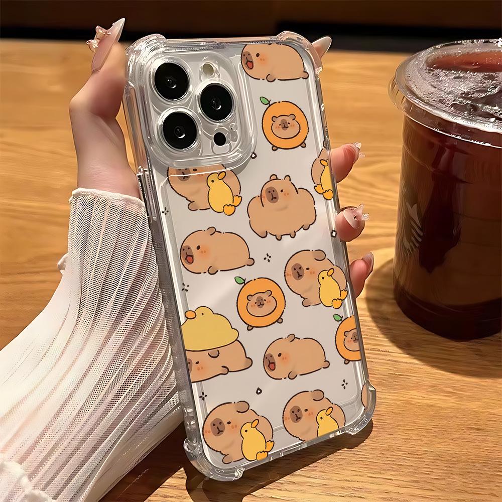 Cartoon Cute Capybaras Case For Samsung A16 A06 A35 A55 A25 A05s A15 A54 A34 A24 A14 A05 A04 A04e A13 A73 A53 4G 5G Cover