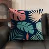 Tropical Rainforest Leaves Cushion Cover Breathable Linen Organic Fabric DoubleSided Printing Sofa Pillow Case Home Decor