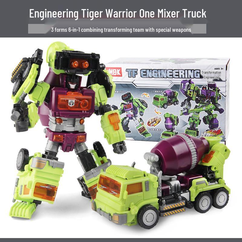 Hercules Kong Six-in-One Engineering Vehicle Toy Robot Model for Kids