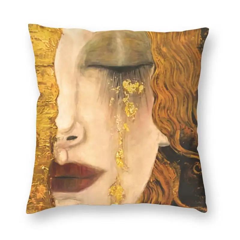 Gustav Klimt Painter Symbolism Art Cushion Cover Tree Of Life Stoclet Frieze Throw Pillow Case Square Pillowcase Home Decoration