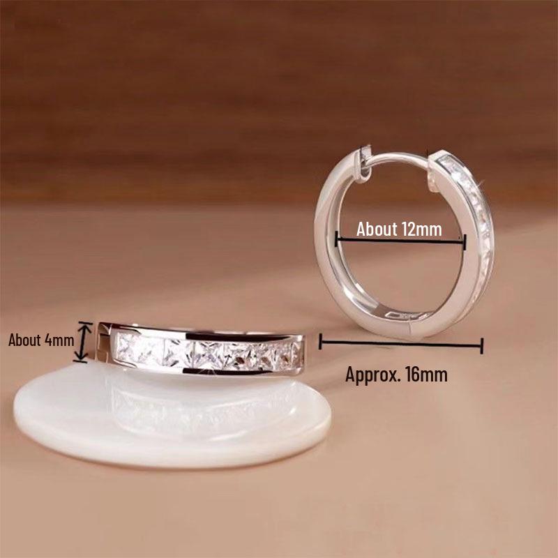 Koreanisch-Stil Mode Funkelnde Zirkonia Elegante Unisex-Ohrringe