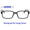 BLMUSA Wide Oversized Reading Glasses Ultralight Anti Blue Light Myopia Frame TR Myopia Customization Glasses Big Faces for Men