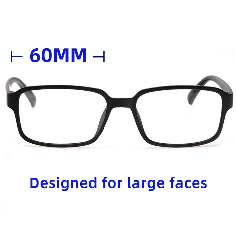 BLMUSA Wide Oversized Reading Glasses Ultralight Anti Blue Light Myopia Frame TR Myopia Customization Glasses Big Faces for Men