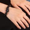 Unisex Men Pixiu Attract Wealth Feng Shui Wristband Good Luck Bangle Obsidian Stone Beads Bracelets