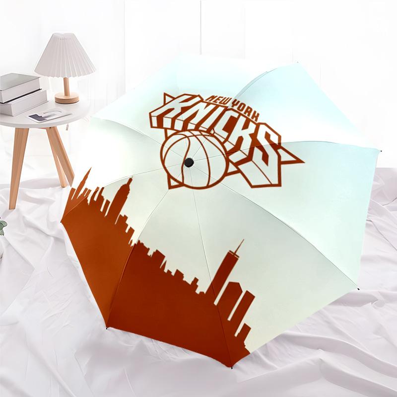 1pc New York Knicks Umbrella, Sun Protection, And UV Shielding. It Has Eight Sturdy Ribs for Outdoor Use And Perfect As a Holiday Gift