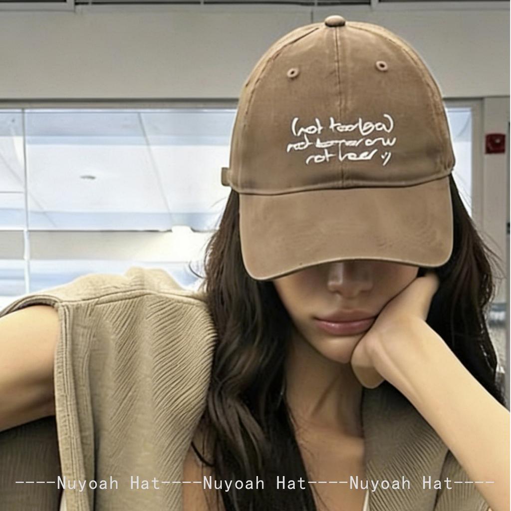Baseball Letteringing Alphabet Stitched Simple KFashion Style Korean Women Men Her Him For Fresh Caps Peaked Hats Sunshade Personal Versatile