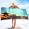 Halloween Beach Towel Microfiber Ghost Bath Towels Quick Dry Towel for Swimmers Sand Proof Towels for Hotel Gym Spa Yoga Sports