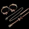 Choker Bow Bell Collar Puppy Neck Strap Emotional Leather Chain Puppy Premium Female M Bitch Neck Ring
