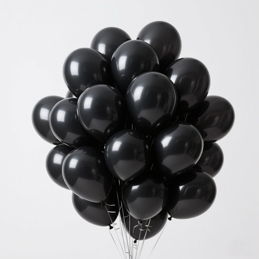 

20/50pcs Black Metallic Rose Gold Balloons Glod Confetti Balloon for Birthday Wedding Graduation Party Baby Shower Decorations 12inch 20pcs чорний