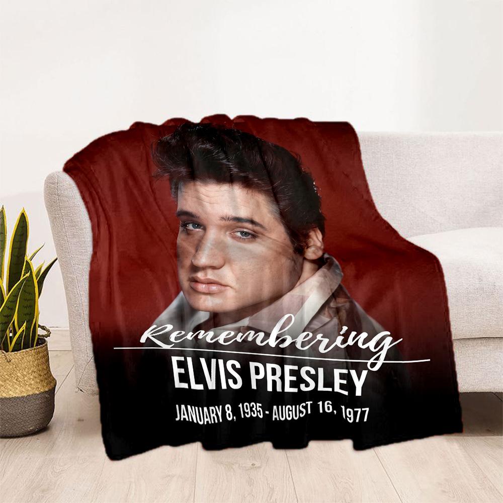 Elvis Presley Guitar Performance Blanket Ultra-Soft Perfect for Couch Bed Picnics for All Seasons Stylish Decor Gift for Travel Home Birthdays
