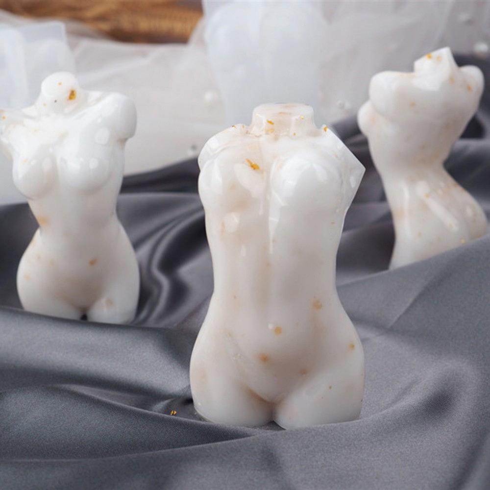 Silicone Human Body Mold 3D Body Candle Mold for Making DIY Soap Candle Plaster Art Craft Open Mold Male I