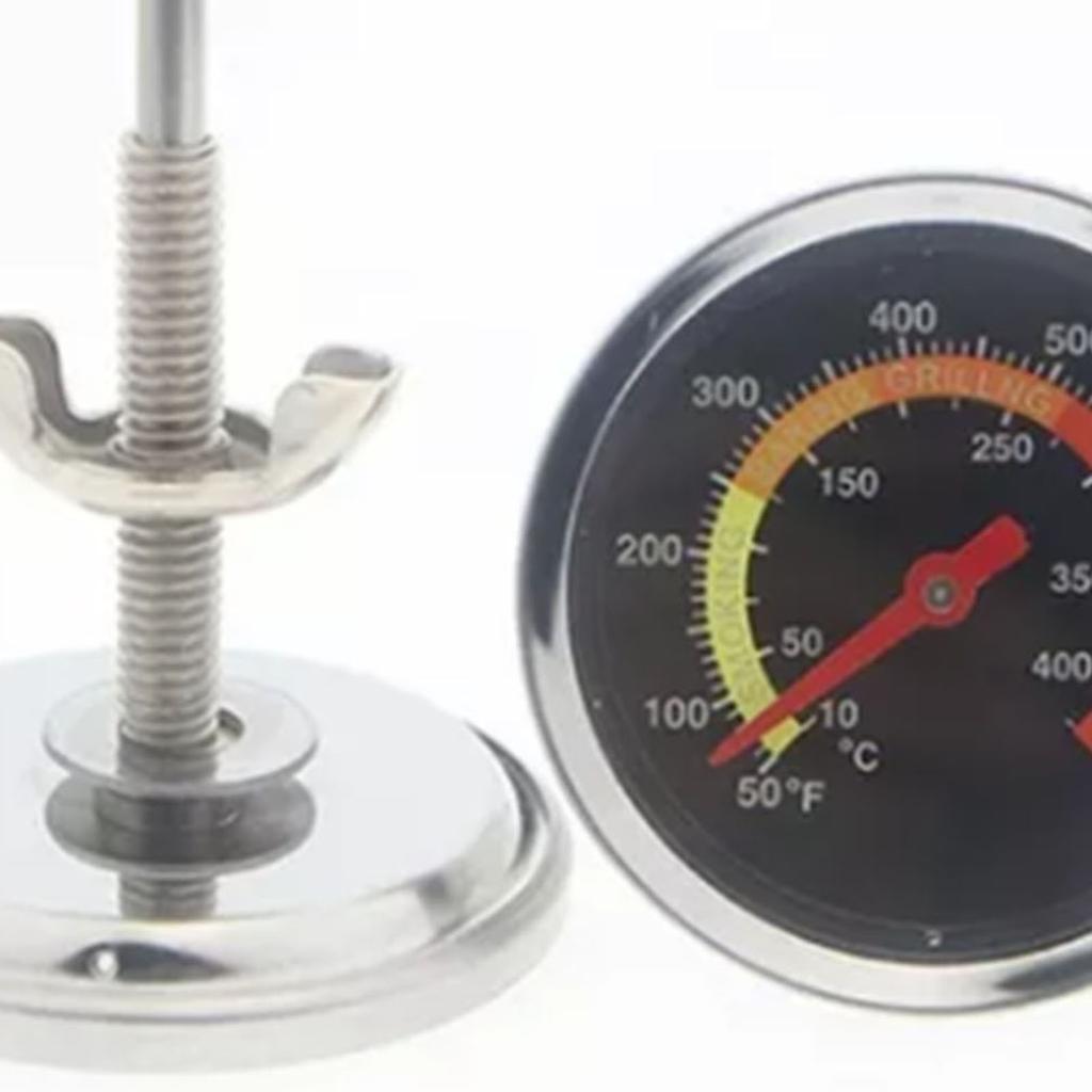 Teploměr do trouby s držákem 50 až 400 Celsia Profesionální kovový kryt Bimetalový teploměr do trouby pro