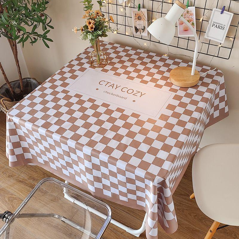 Tablecloth Waterproof, Oil-Proof And Scald-Resistant, Disposable Pvc High-End Sense Light Luxury Simple Table Cloth Coffee Table Cushion