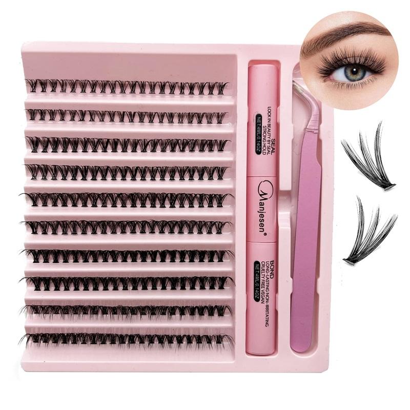 DIY sada prodlužování řas Řasy 200 KS Shluky Lash Bond and Seal Make-up Nástroje pro lepení řas Lepení Lepidlo Příslušenství