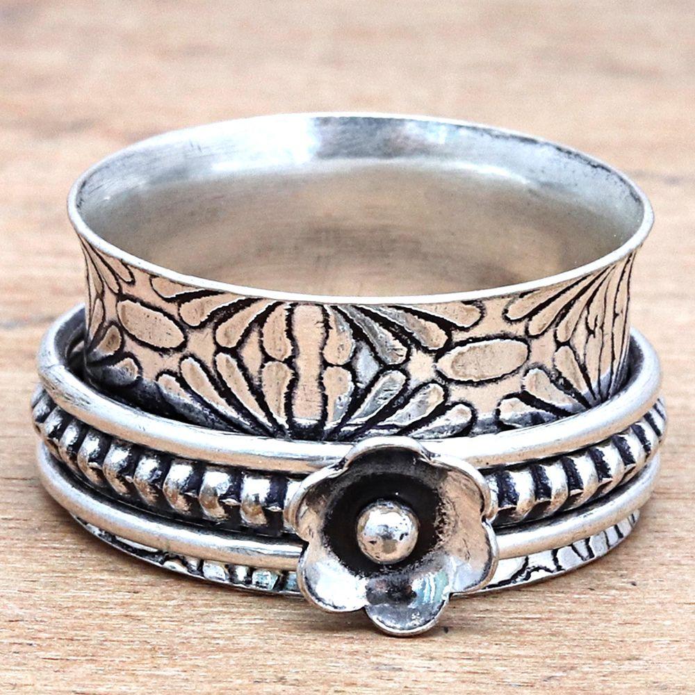 Kein Stein Edelstein Handgefertigter Silberschmuck "9"