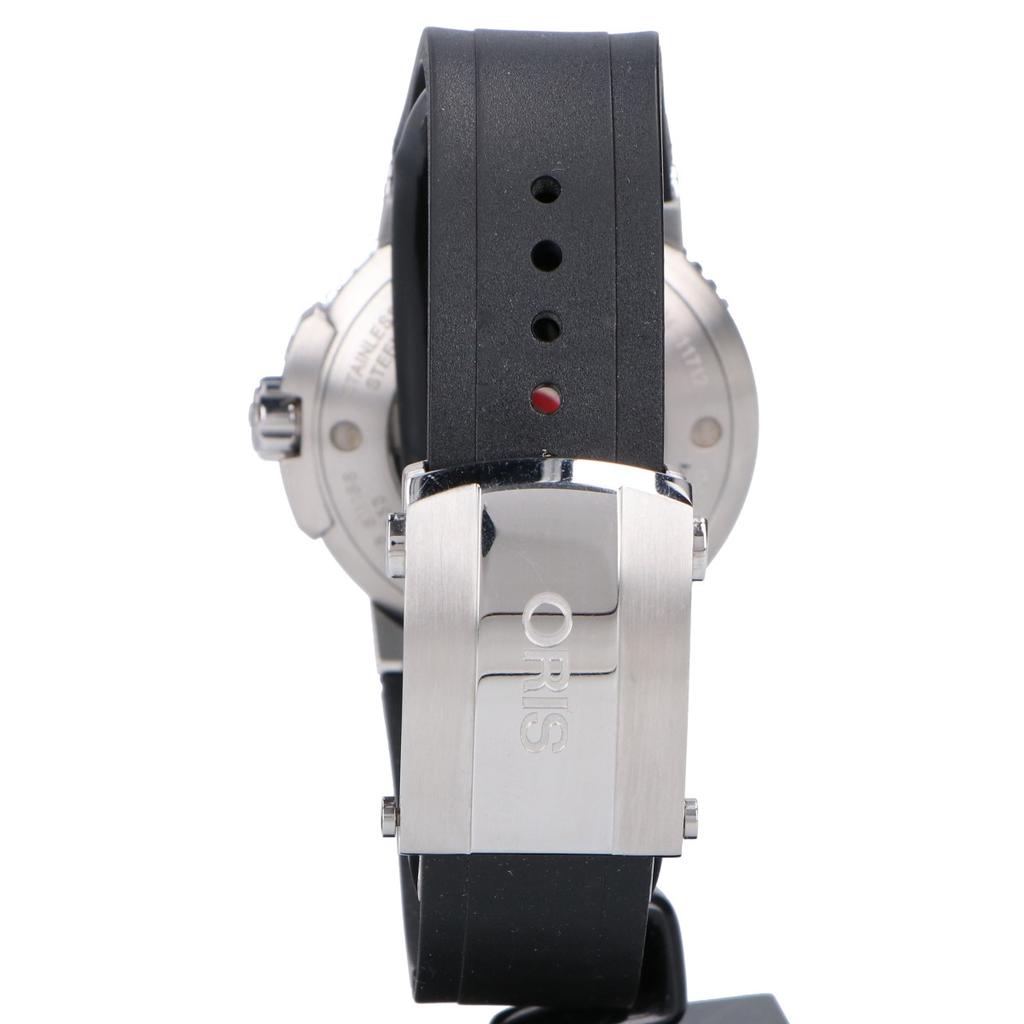 ORIS Aquis See-through Back Date Mechanical Automatic Watches Bezel and band: BlackUsed