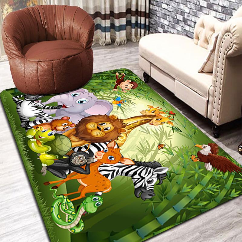 Forest Animals Rug Floor Mat for Living Room or Bedroom Soft and Comfortable Carpet a Gift for Birthday and Holiday.MFF0918320
