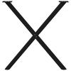 Vidaxl Nogi Do Stołu Jadalnego, 2 Szt., Czarne, 70X(72-73) Cm, Stal