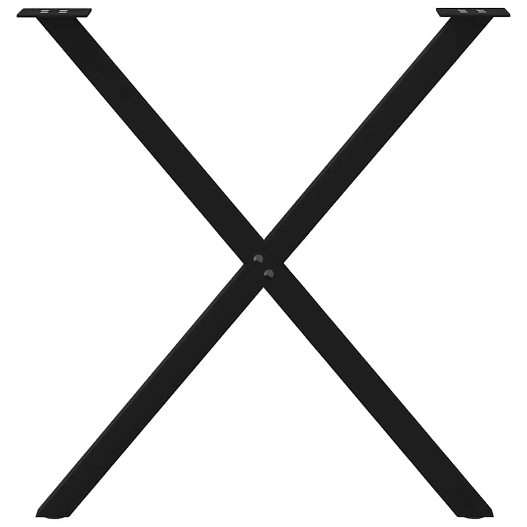 Vidaxl Nogi Do Stołu Jadalnego, 2 Szt., Czarne, 70X(72-73) Cm, Stal